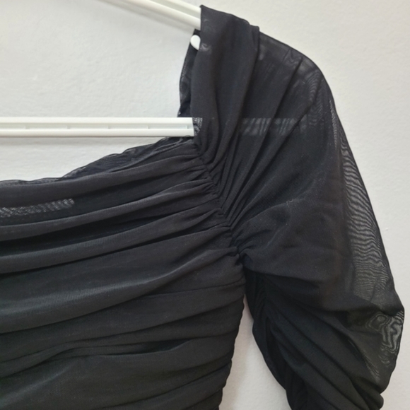 Aritzia Babaton Luxor Longsleeve Mesh Bodycon Mini Dress - Picture 10 of 15